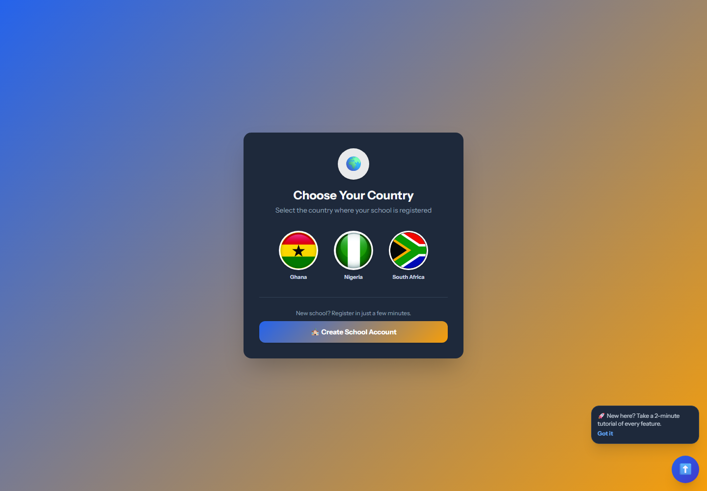 Unified login - SchTrack screenshot